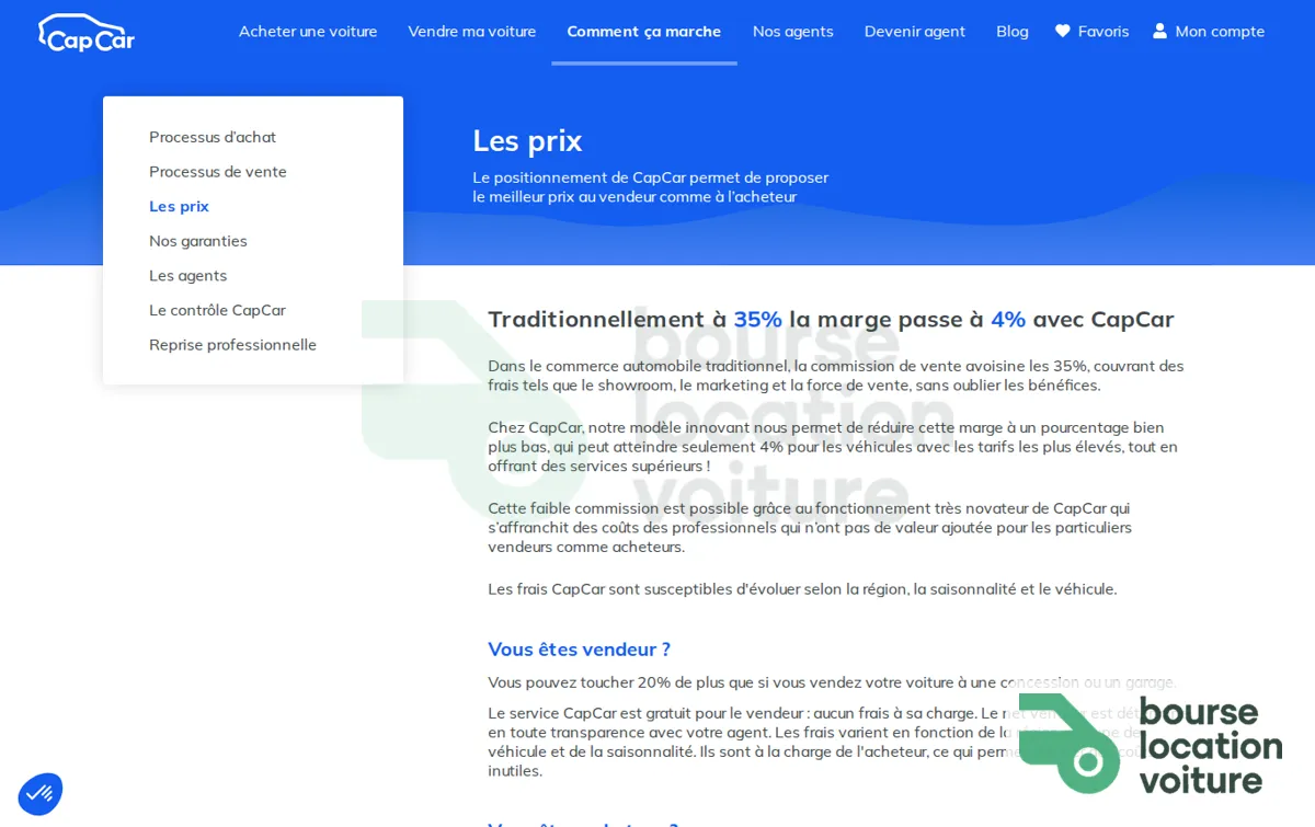 Capture : Les prix | CapCar